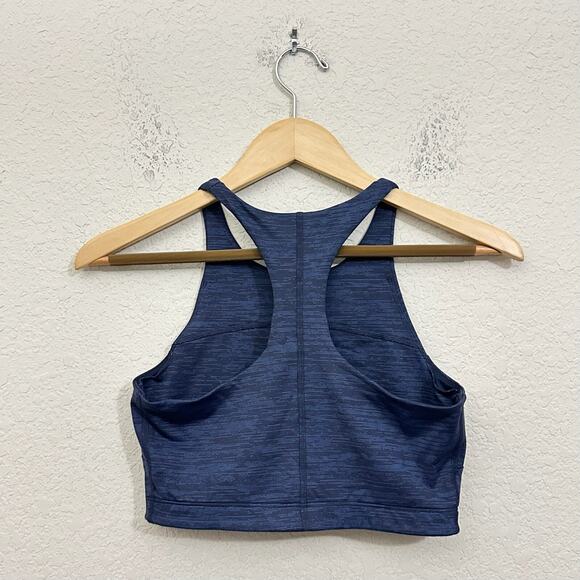 OUTDOOR VOICES TechSweat Crop Top Navy Blue Racerback Gym Activewear - Picture 2 of 6